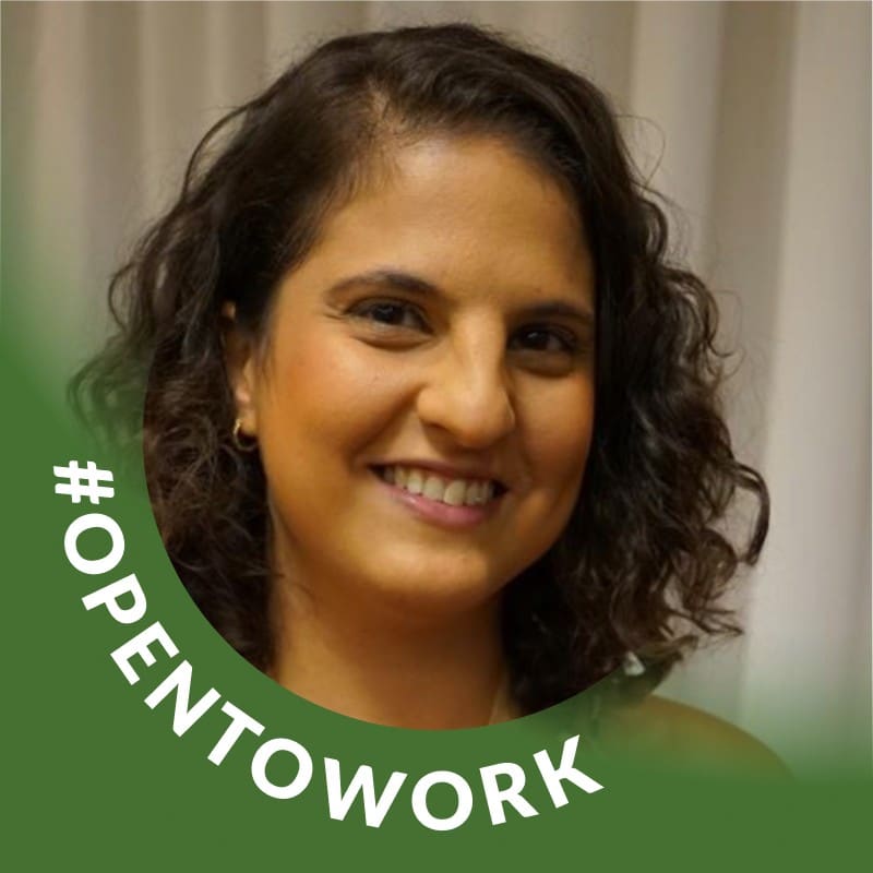 A LinkedIn profile photo shows a former SAMHSA employee is #opentowork