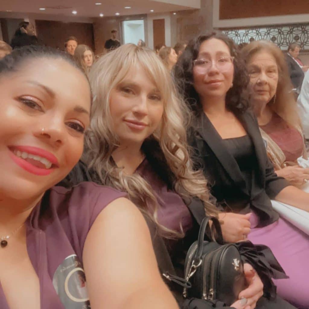 Survivors of the troubled teen industry enjoy a moment together during the Wyden Senate hearing.